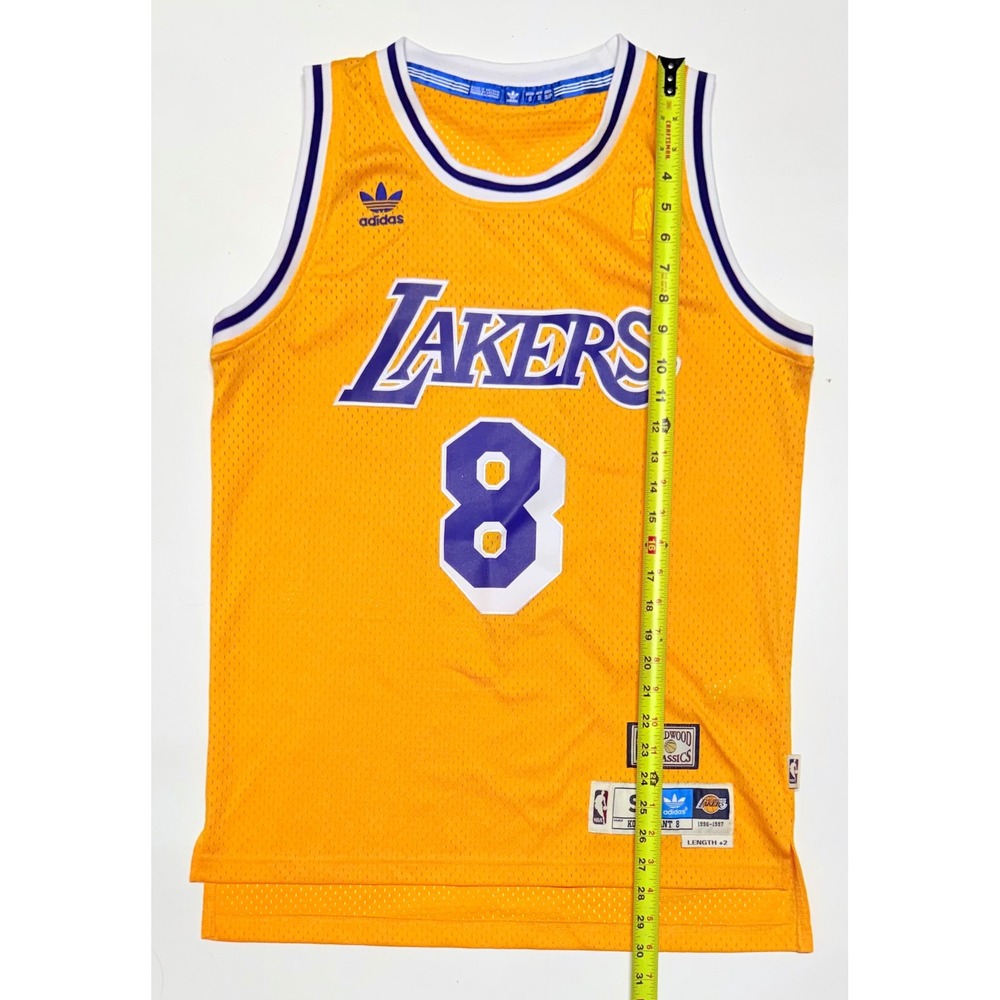Adidas Kobe Bryant Lakers Jersey 8 Hardwood Classics 1996-97 Yellow Men Small